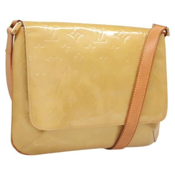 LOUIS VUITTON Monogram Vernis Thompson Street Bag Beige M91301 LV Auth 120587 - Picture 1 of 16